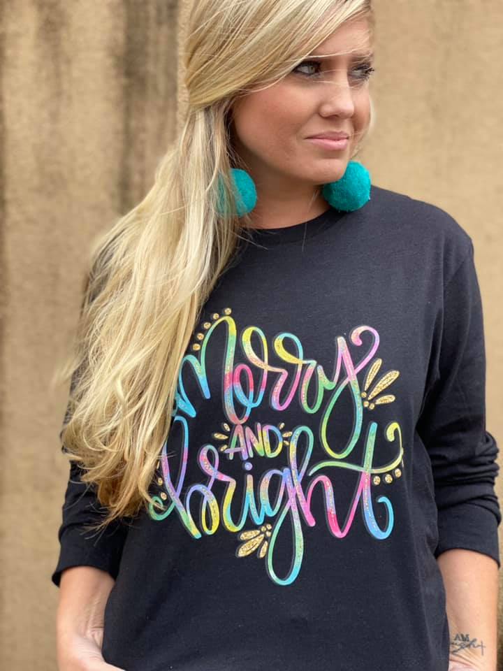 Merry & Bright Colorful Tee