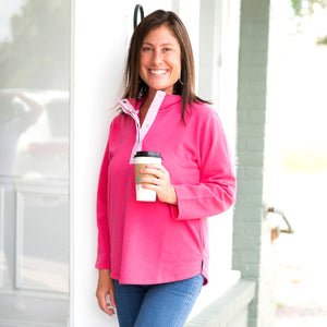 Hot Pink Stripe Pullover